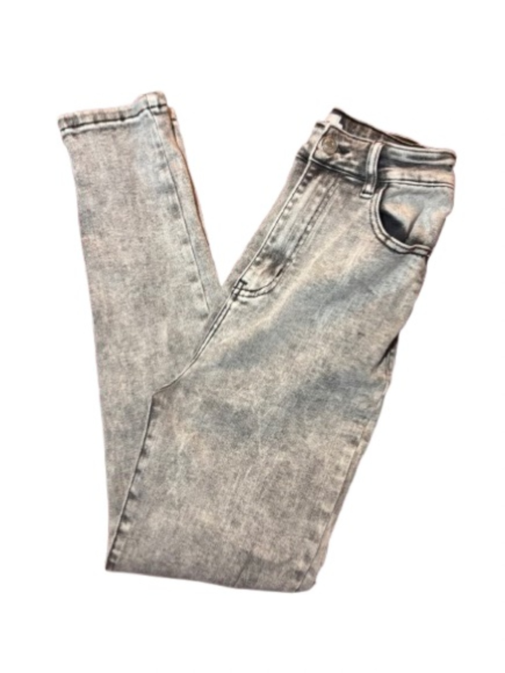 Light Wash Grey Acid-Wash Jeans Size 27